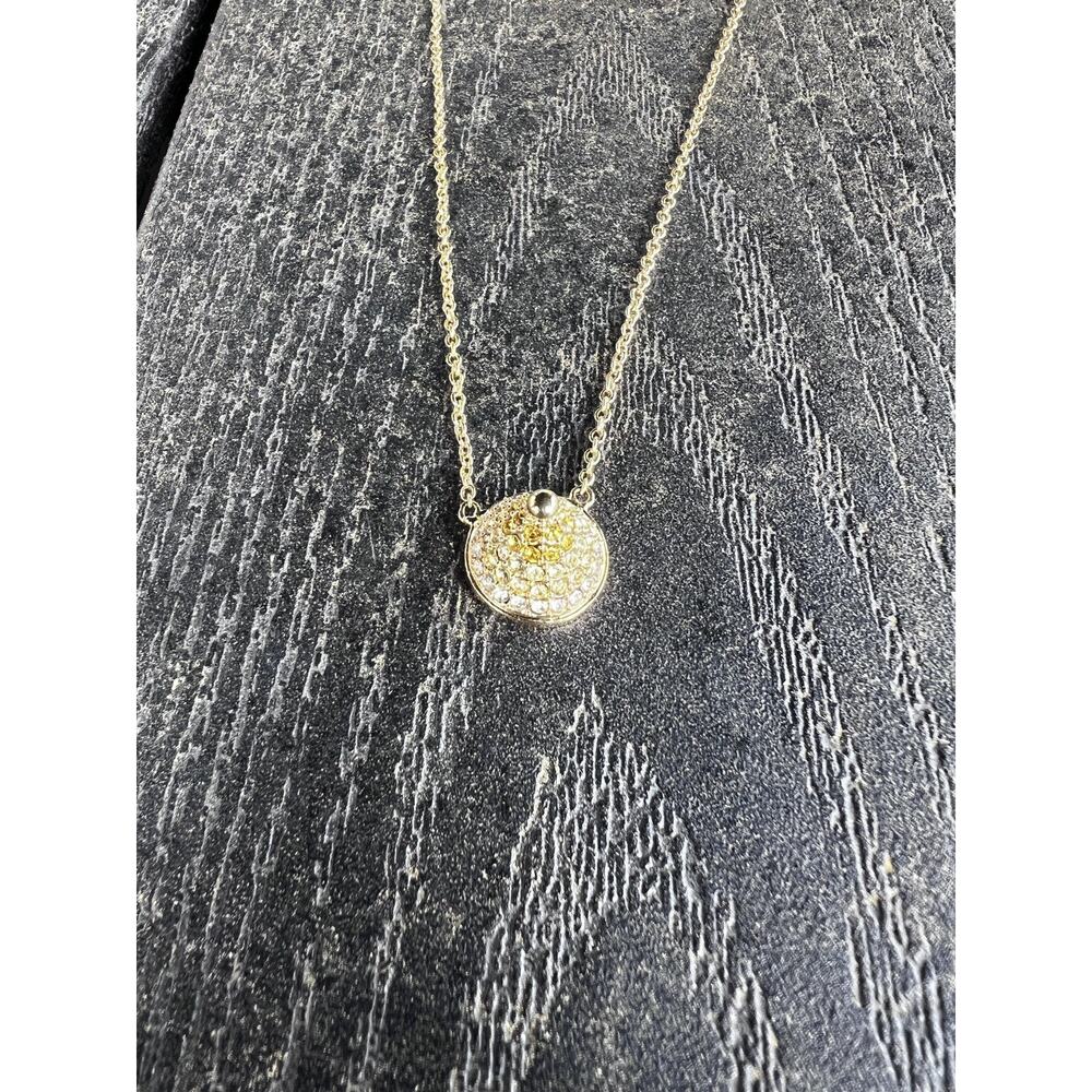 Eddie Borgo Gold & Clear Crystal Pave Cone Pendant Necklace Gold Plated - Picture 5 of 6